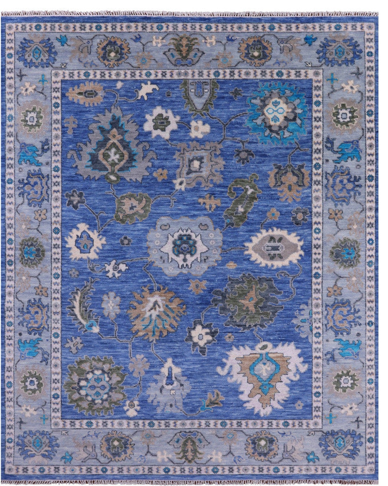 Turkish Oushak Hand-Knotted Wool Rug 8' 0" X 10' 1" - Q13634