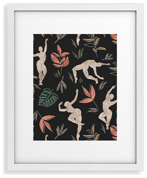 Marta Barragan Camarasa Dance Woman Simple Dark Nature Framed Art Print, 13x19"