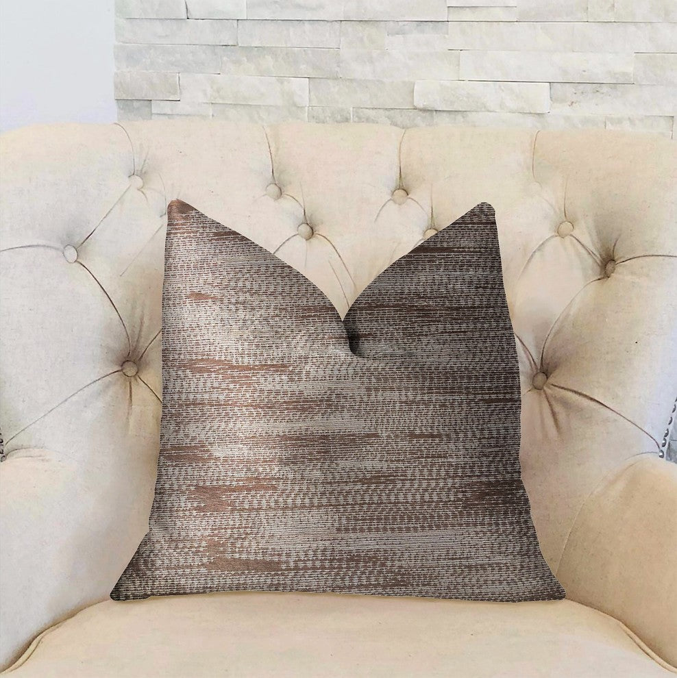Pretty Oasis Brown Luxury Throw Pillow, 24"x24"