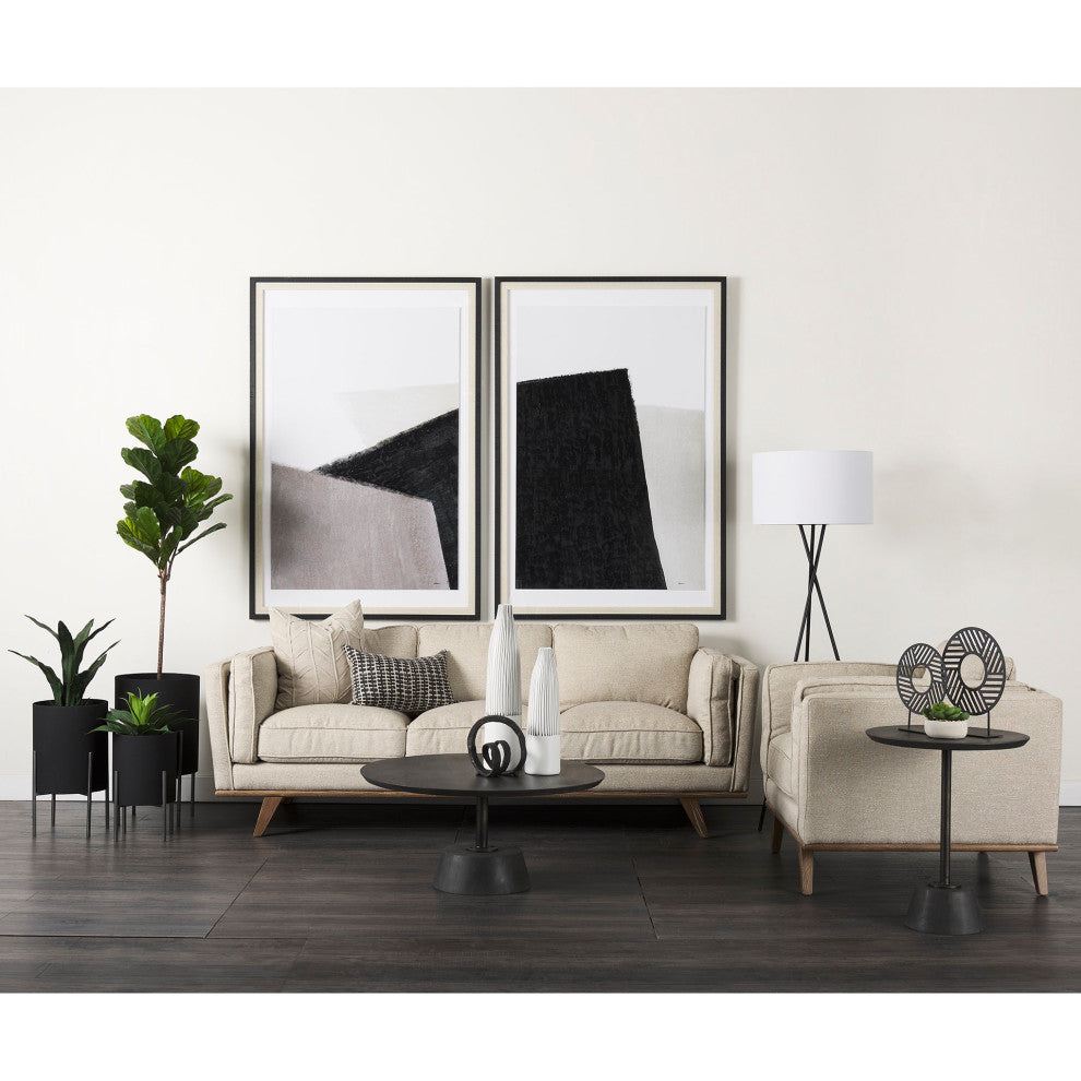 Micra 9.1Lx2.6Wx10.9H Matte Black Metal Decorative Object on a Stand