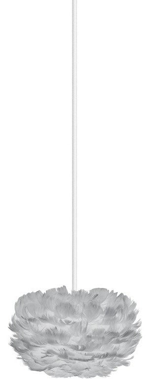 Eos Micro Plug-In Pendant, White/Gray
