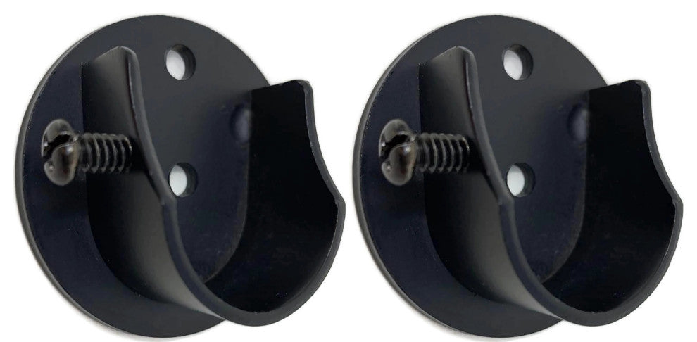 Inside Mount Brackets for 7/8"-1" Rods, Black, Set of 2, Black