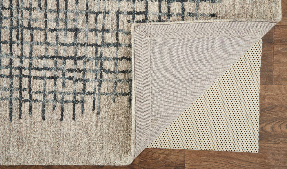 Weave & Wander Carrick Architectural Rug, Gray/Green/Tan, 9'x12'