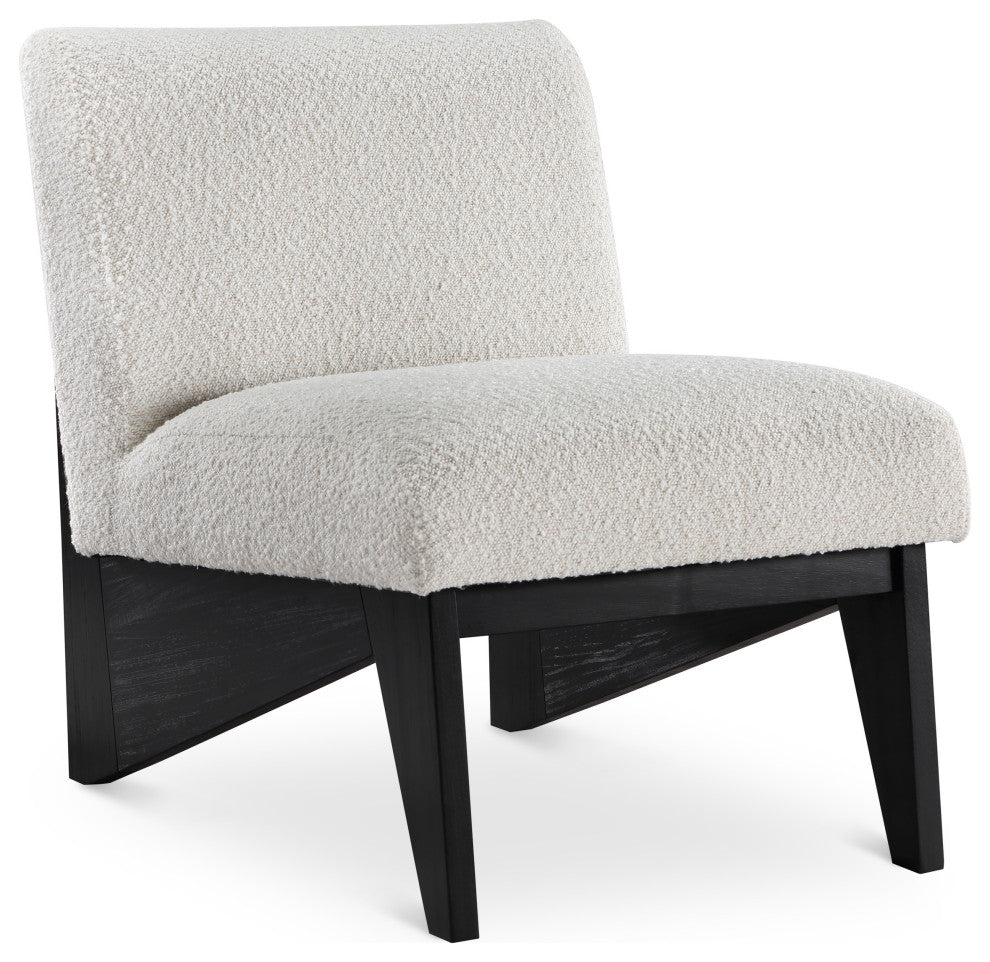 Chapman Boucle Fabric Accent Chair, Black