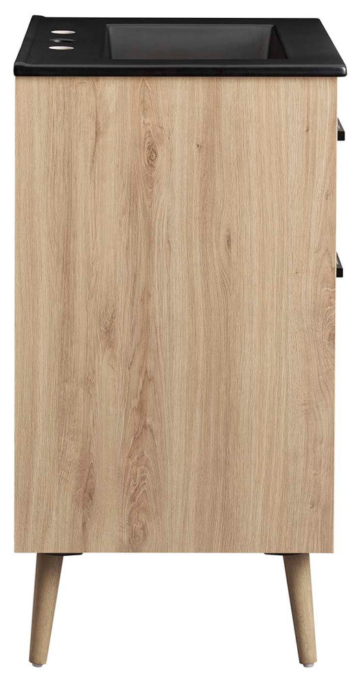 Maverick 24" Bathroom Vanity, Black Oak