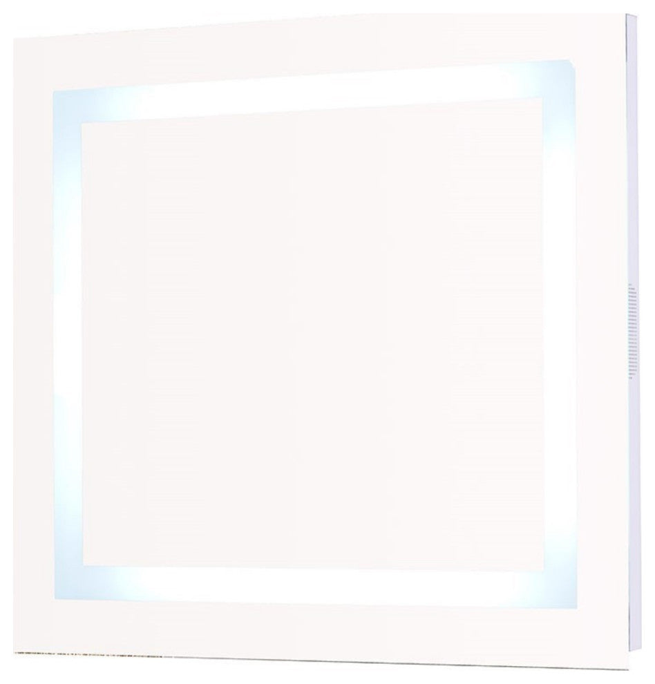 30" Rectangular Led Bordered Illuminated Mirror With Bluetooth Speakers