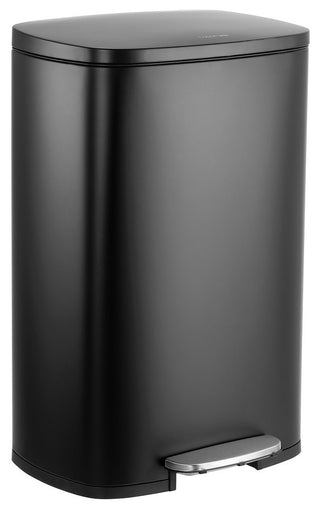 Connor 13-Gallon Trash Can With Soft-Close Lid and Mini Trash Can, Black