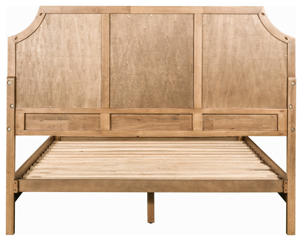 Martha Stewart Salina Accent Cabinet, Bed, Nightstand, Toasted Almond, Bed