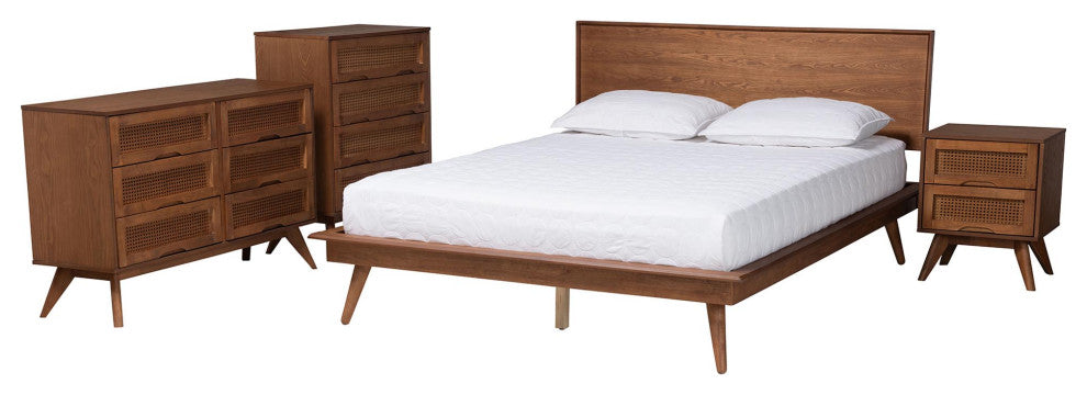 Hart Rattan Bedroom Set 4pc Queen Size