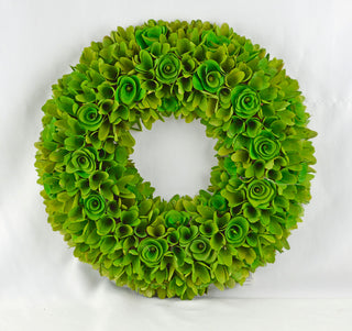 Green Woodchip Wreath