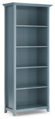 Amherst SOLID WOOD 5 Shelf Bookcase, French Blue