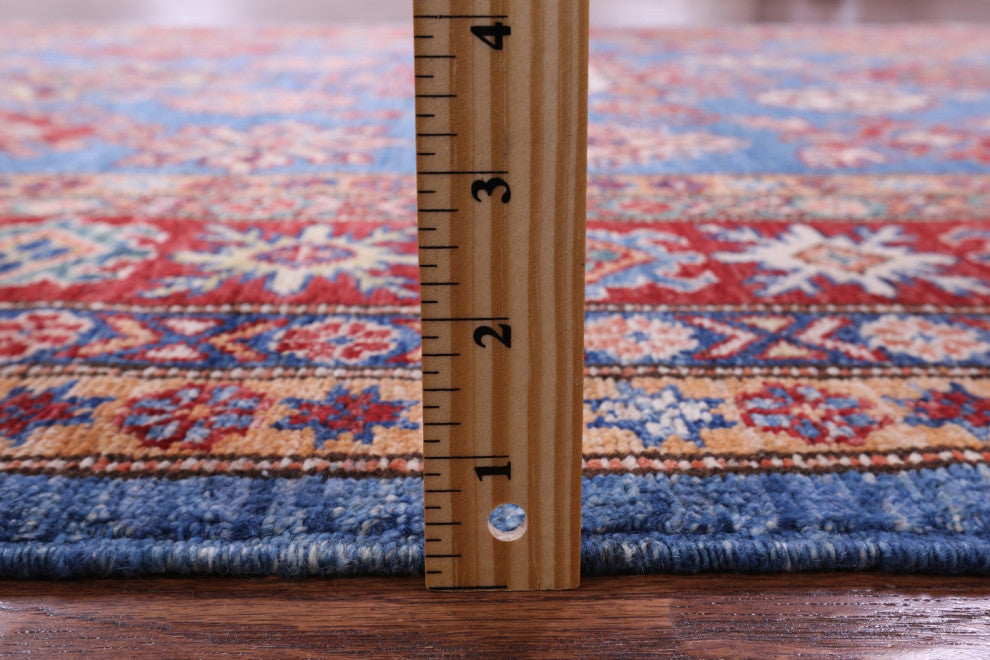 5' 10" X 9' 0" Super Kazak Hand-Knotted Wool Rug - Q12938