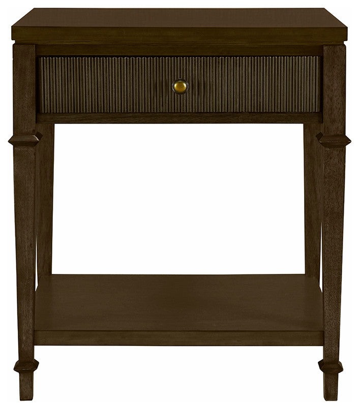 Martha Stewart Kenna Bed, Console Table, Nightstand, Dark Coffee, Nightstand
