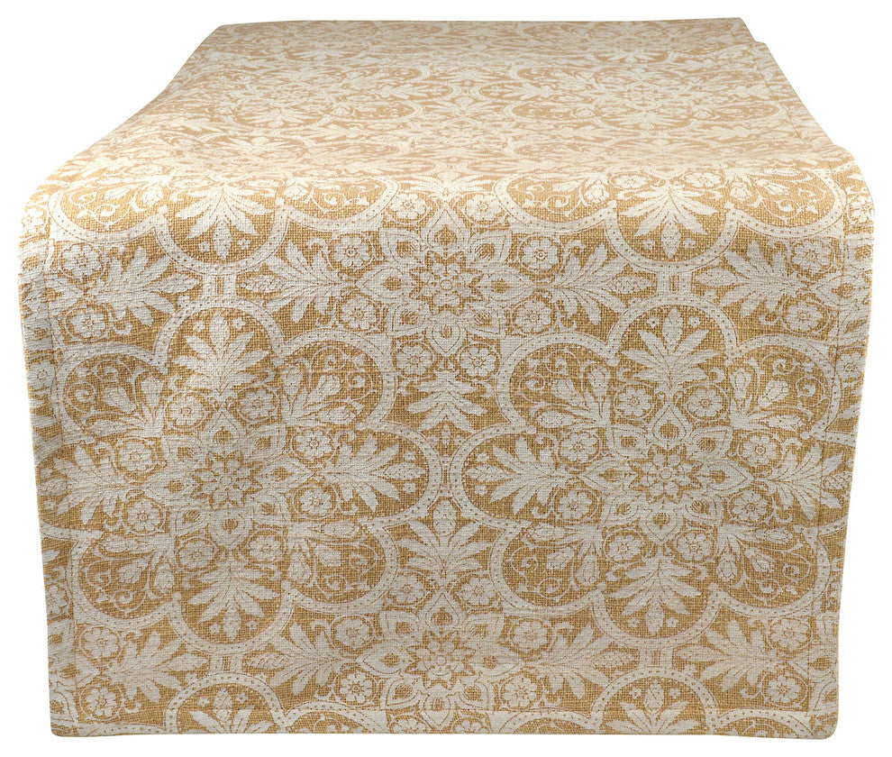 Pomeroy Floralee 14X96 Runner, Dusty Dijon