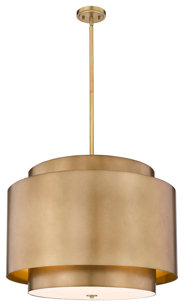 Zlite 739P32-RB 4-Light Pendant, Rubbed Brass