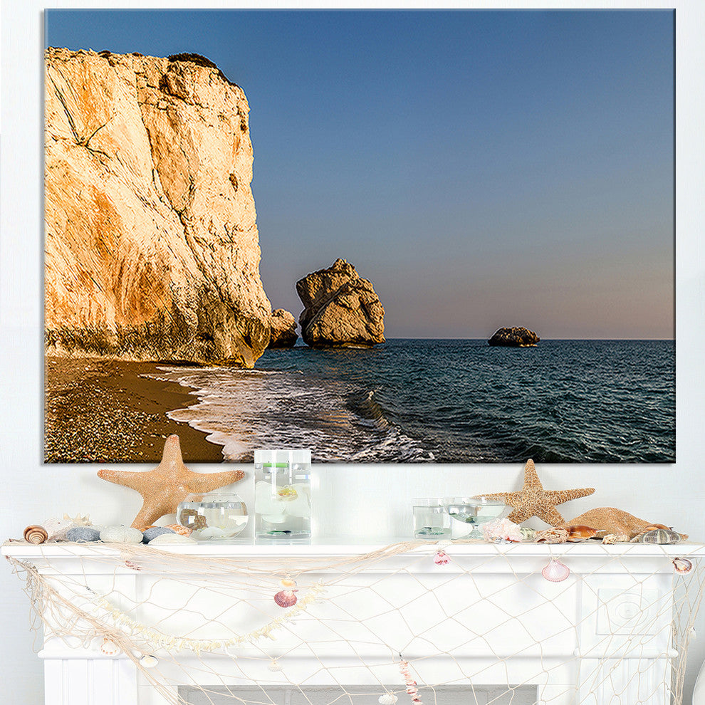 "Petra Tou Romiou Or Aphrodite'S Rock" Seascape Wall Art, 40"x20"