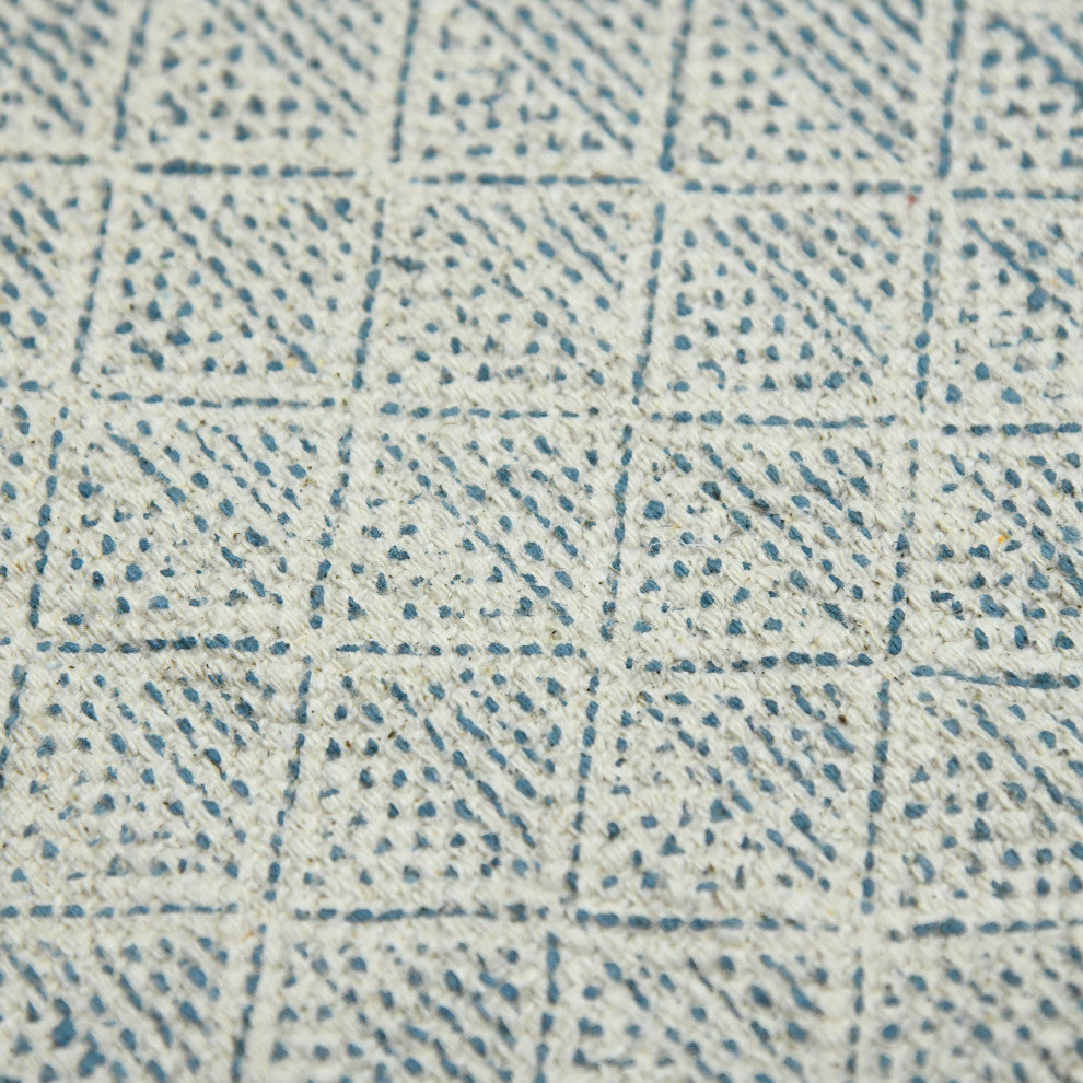 DUNE Estra Area Rug, Blue, 5' x 7'6", Bordered
