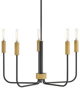 Lark 83634 Austen 5 Light 29"W Candle Style Chandelier - Black