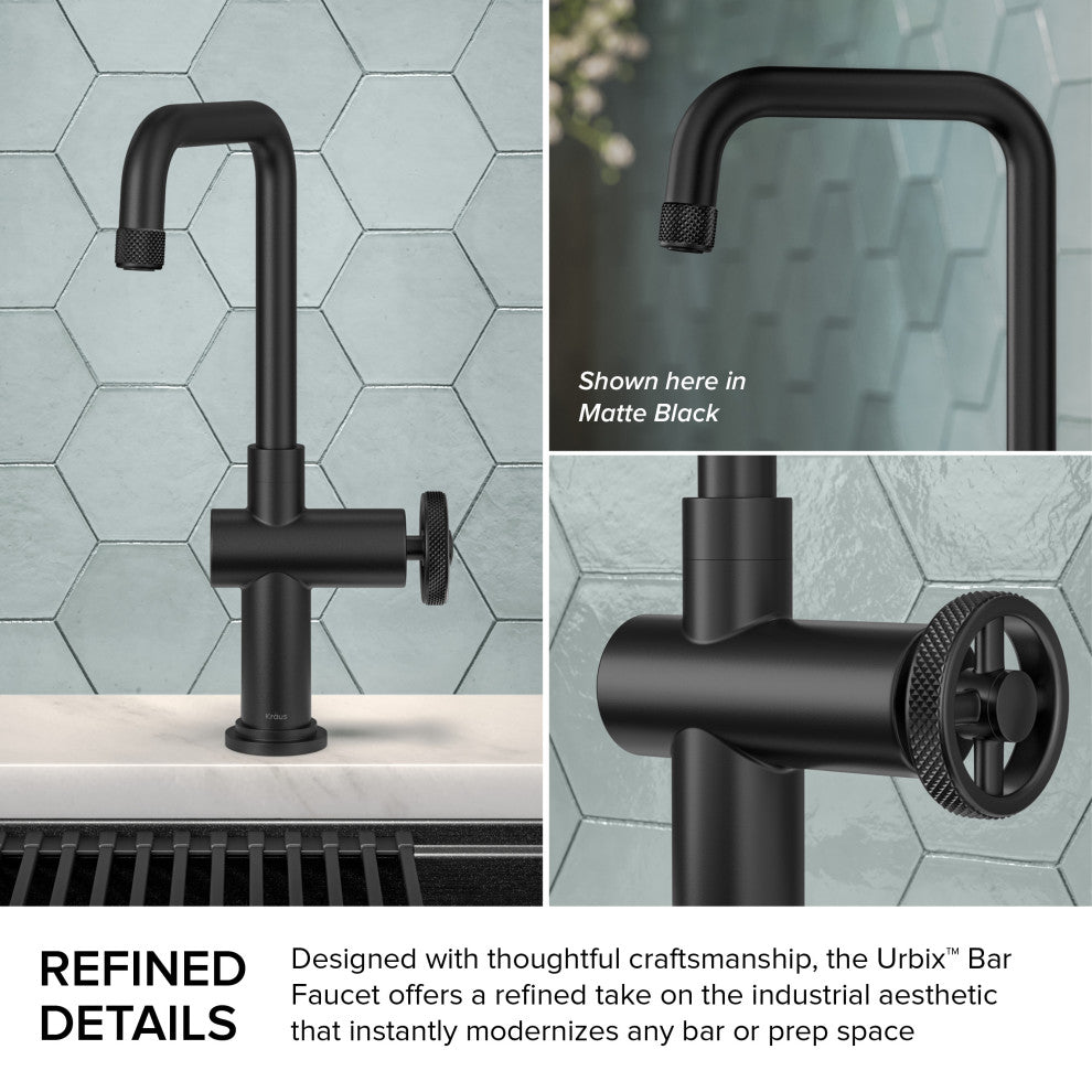 Urbix Bridge Kitchen Faucet, Brushed Gold, Kpf-3127bg