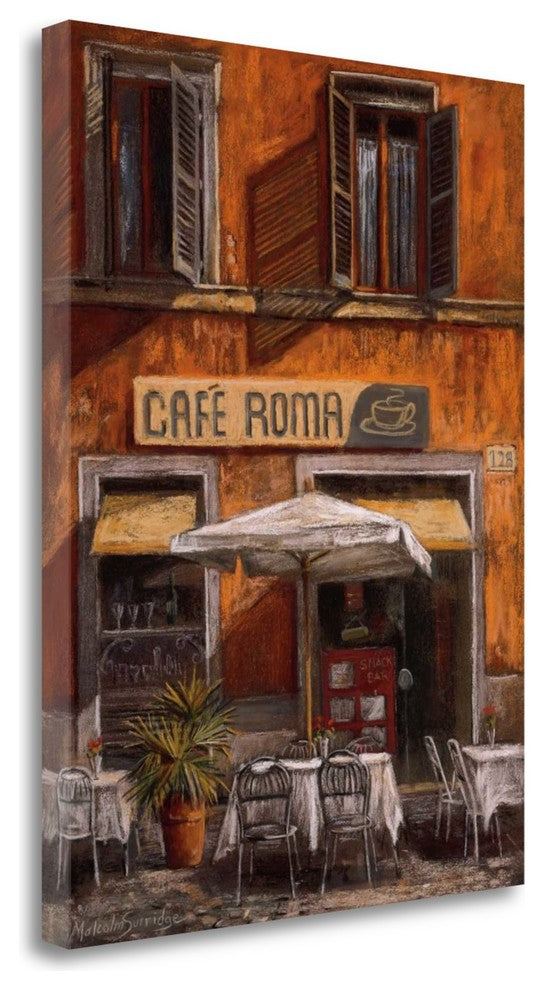 "Cafe Roma" By Malcolm Surridge, Giclee Print on Gallery Wrap Canvas