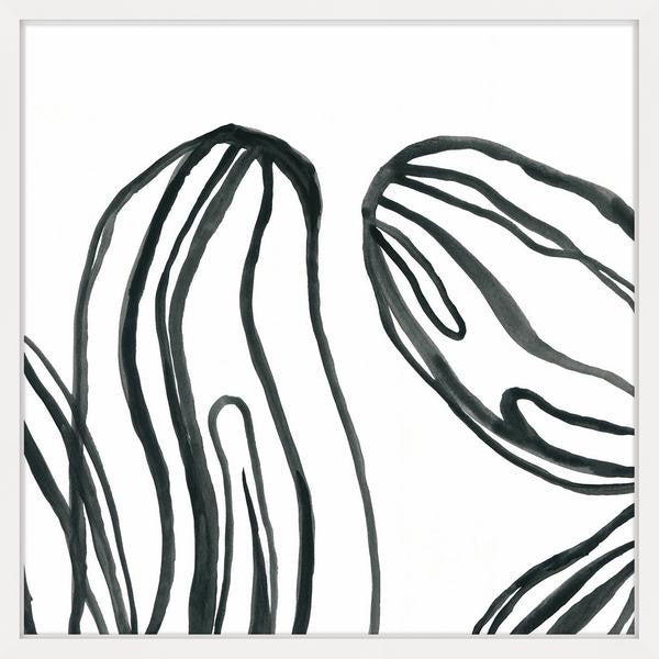 "Playful Lines" Framed Painting Print, 12"x12"