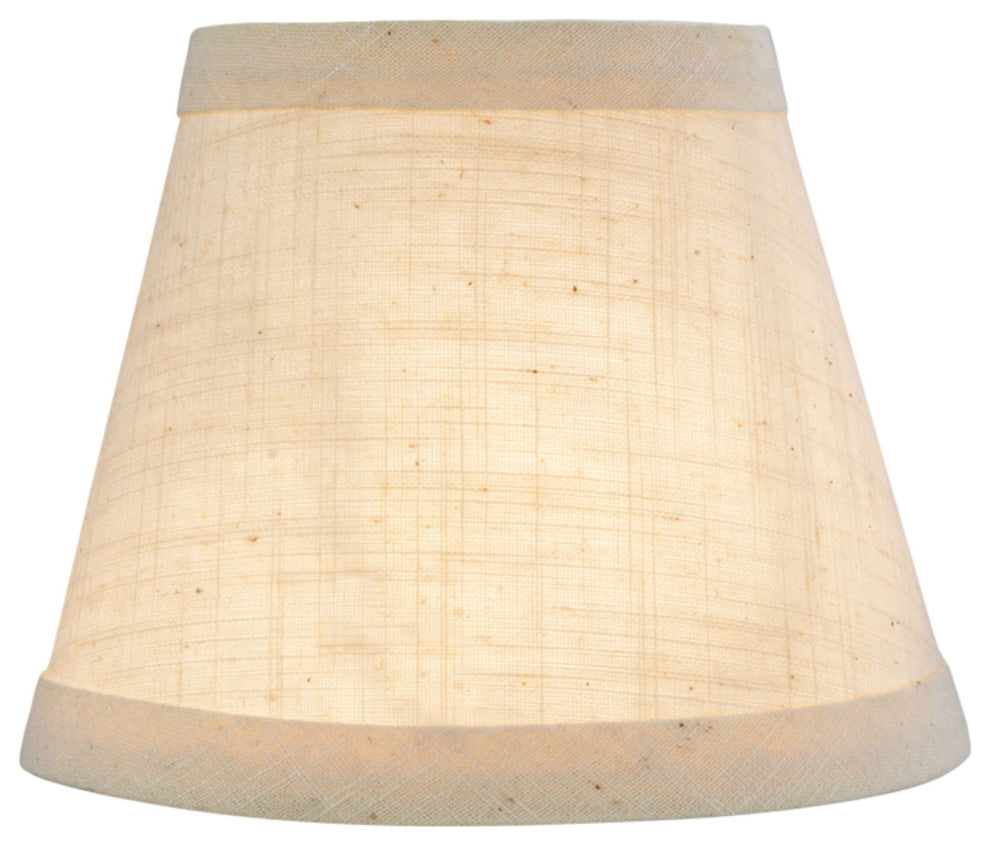 32062-6 Small Hardback Empire  Chandelier Clip On Lamp Shade Beige 3"x5"x4"