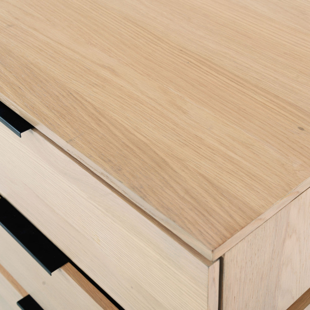 Safavieh Couture Titus 6 Drawer Stacked Dresser, Oak