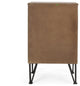 Merlack Contemporary End Table With Storage, Walnut, Natural, and Black