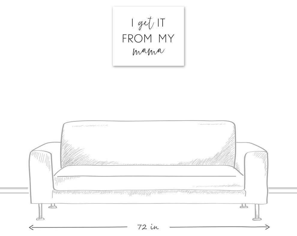 I Get It From My Mama 24x20 Canvas Wall Art