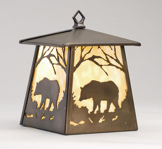 7 5"W Bear At Dawn Hanging Wall Sconce