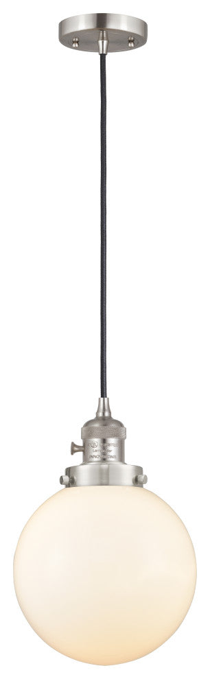 INNOVATIONS 201CSW-SN-G201-8-LED 1-Light Mini Pendant Brushed Satin Nickel