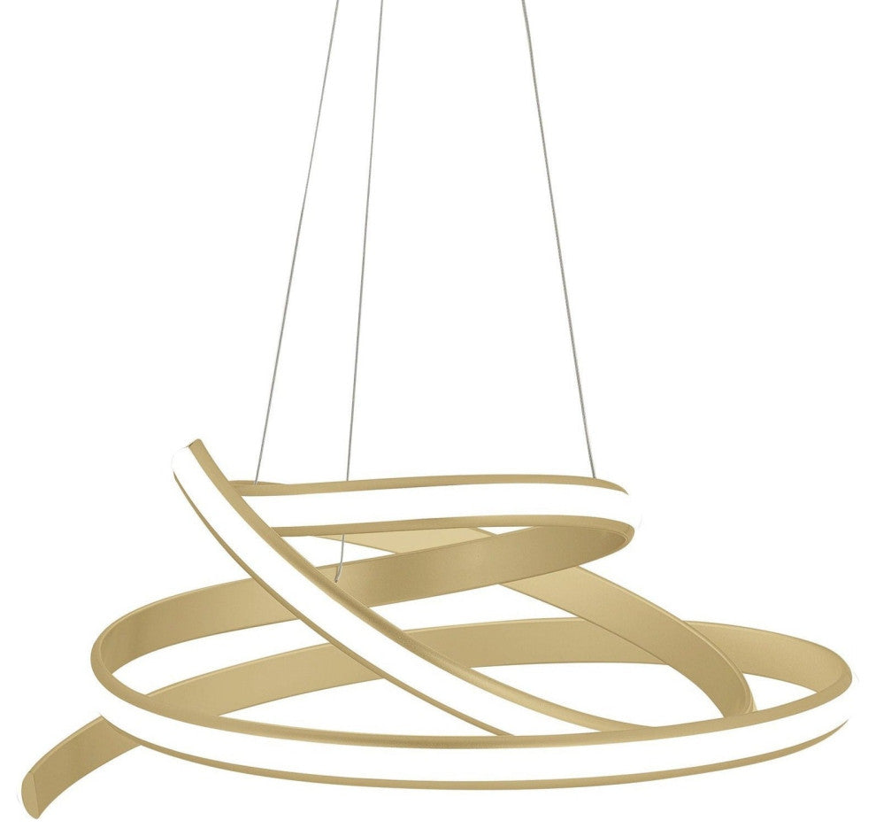 Oslo Dimmable Integrated LED Chandelier, Gold, Smart Dimmer Included