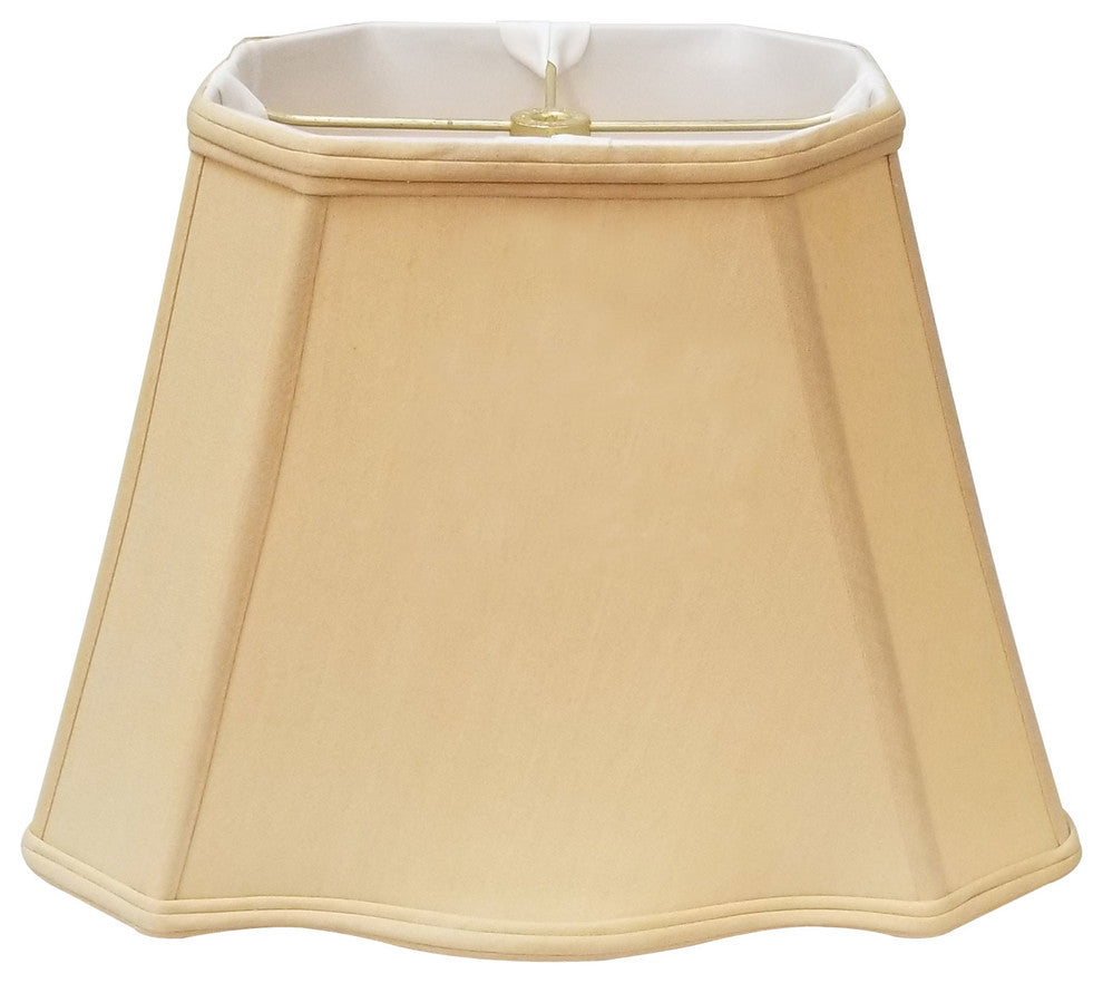 Fancy Bottom Rectangle Basic Lampshade, Antique Gold, 10.62"