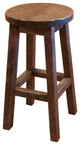 Barnwood Style Timber Peg Barstool, Early American, Bar Height