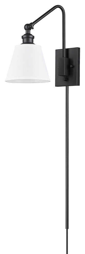 Elyon 1 Light 7 in.Swing Arm Wall Lamp Plug In/Wall Mount