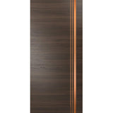 Slab Barn Door Panel 18x84 | Planum 1010 Chocolate Ash with  | Sturdy Finished