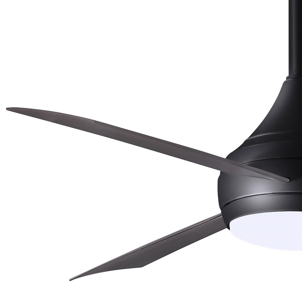 Donaire Paddle Fan Integrated LED, Matte Black, Brushed Bronze Blades