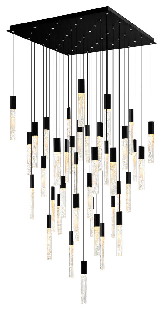 Greta Integrated LED Black Chandelier