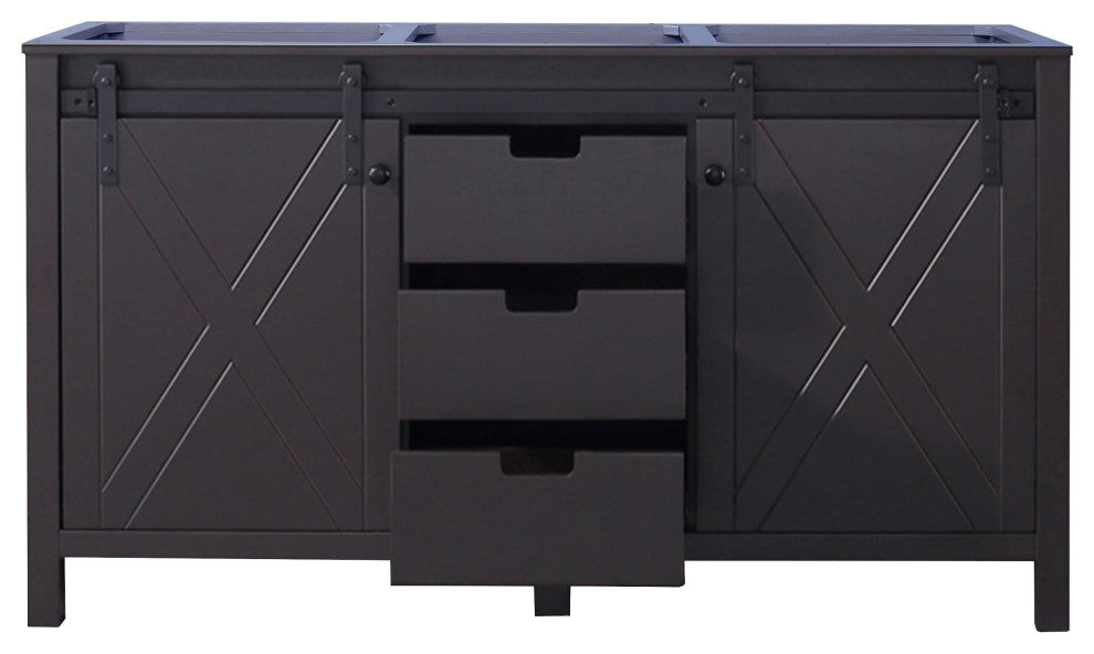 Marsyas 60" Brown Bathroom Bath Storage Vanity Cabinet Only
