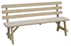 Pine Traditional Backed Bench, Unfinished, 6 Foot