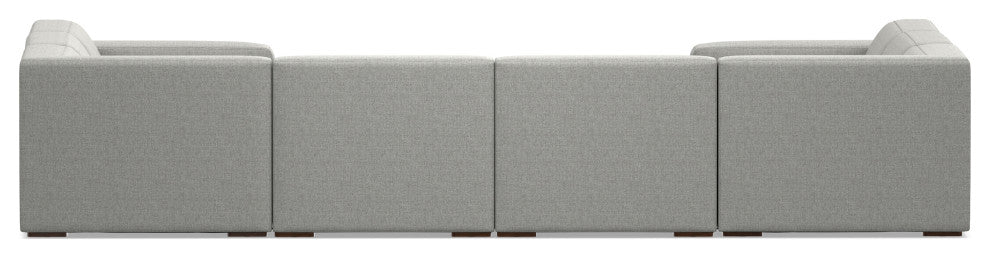 Rex U-Shaped Modular Sectional Sofa in Tightly Woven Performance Fabric