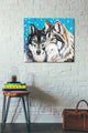 Grey Wolf I' by Carolee Vitaletti Giclee Canvas Wall Art, 24"x20"