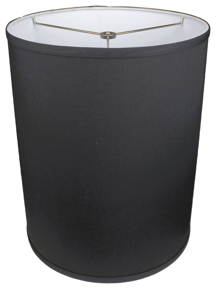 FenchelShades Drum Lampshade 12"x12"x15", Linen Charcoal