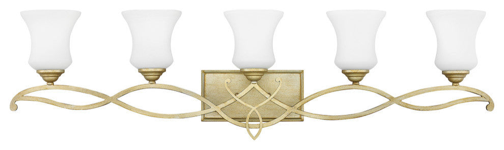 Hinkley Brooke Bath 5-Light Vanity, Silver Leaf