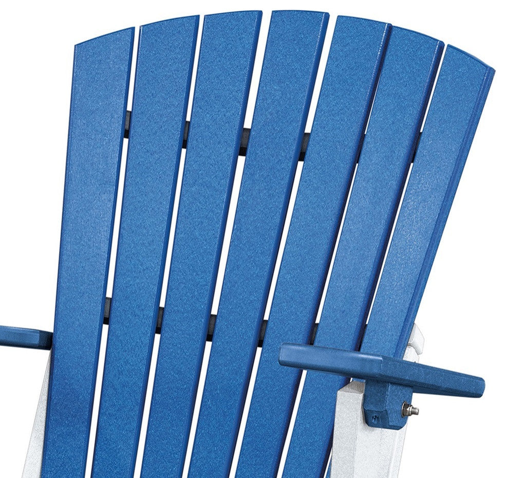 OS Home and Office Model 519BW Fan Back Folding Adirondack Chair