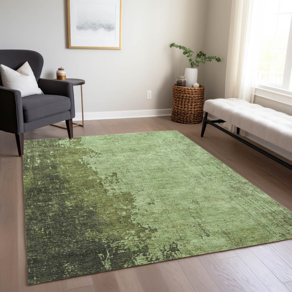 Machine Washable Indoor/Outdoor Chantille ACN1912 Aloe 2'6" x 3'10" Rug