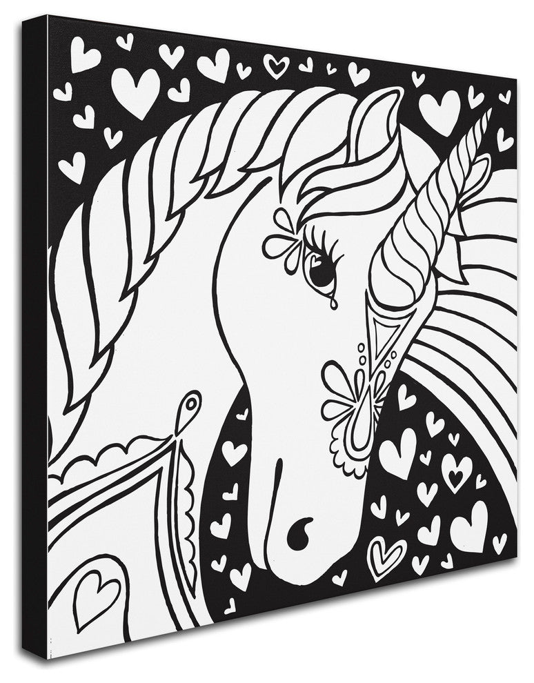 Hello Angel ''Sweet Unicorn'' Canvas Art, 35x35