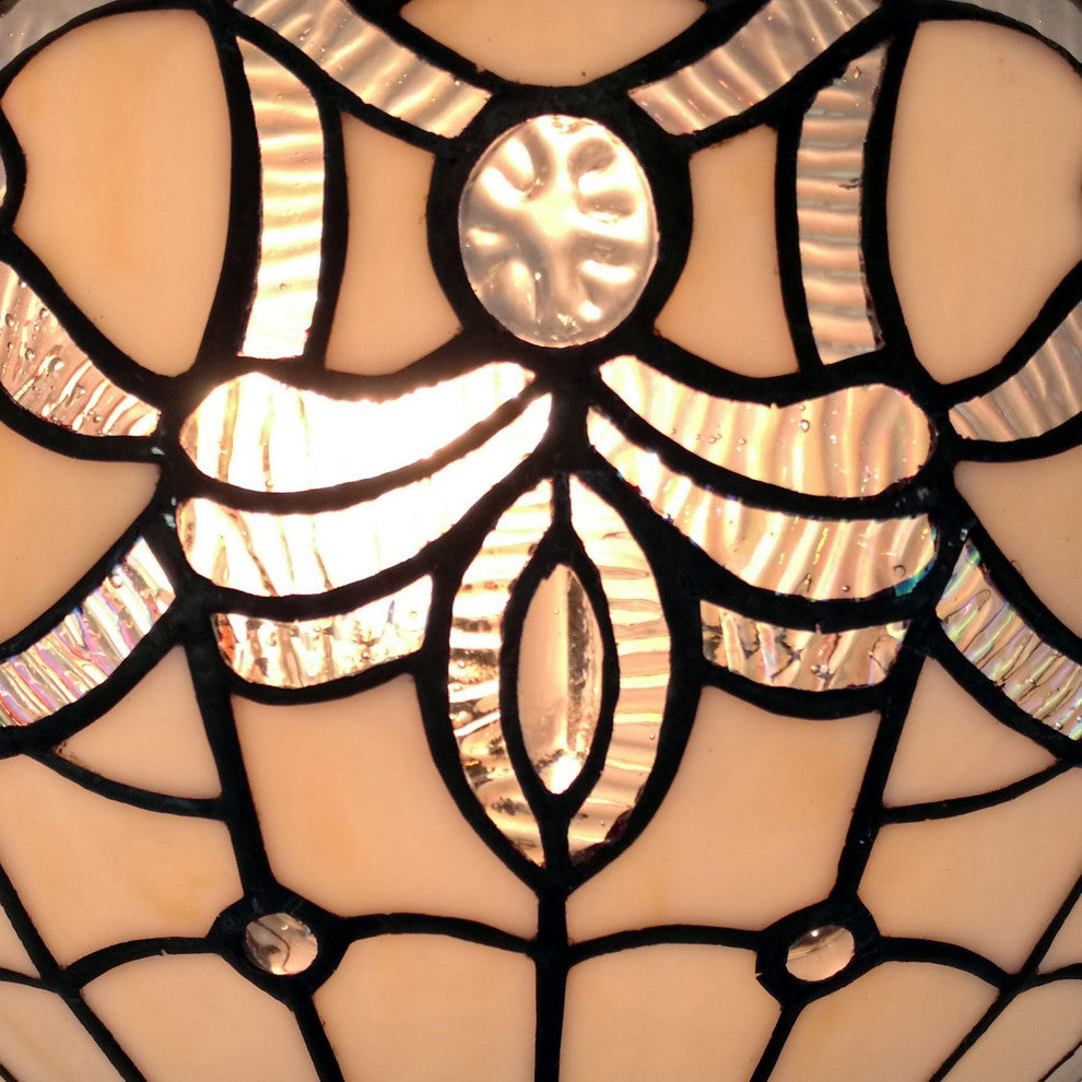 Amora Lighting AM280WL12 Tiffany Style White Wall Sconce 12"