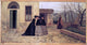 Silvestro Lega La visita, 15"x30" Gallery Wrapped Canvas Print