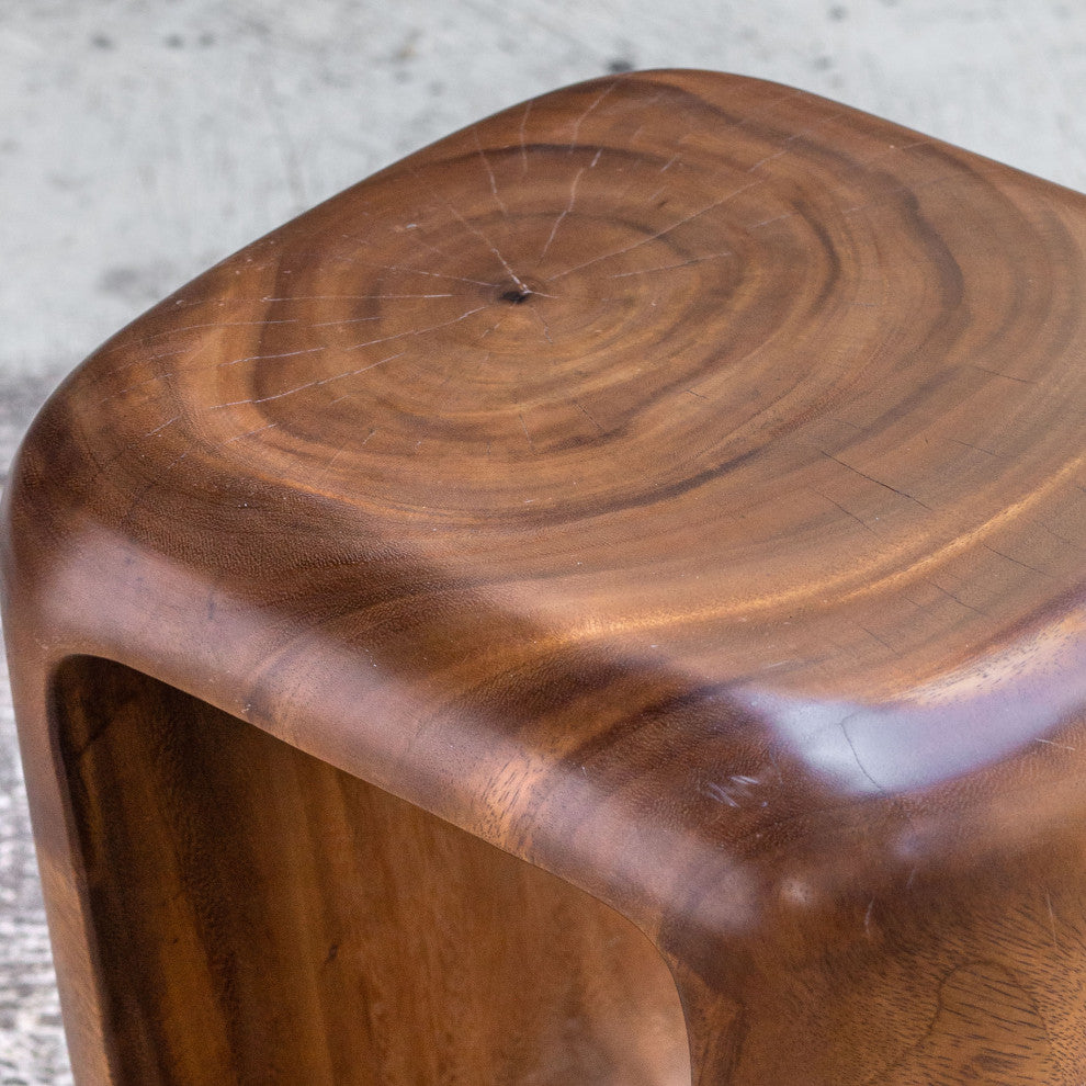 Uttermost Loophole Wooden Accent stool